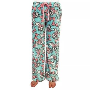 DISNEY *NEW* Aristocats Marie Turquoise & Pink Pajama Pants - Size M. NWT